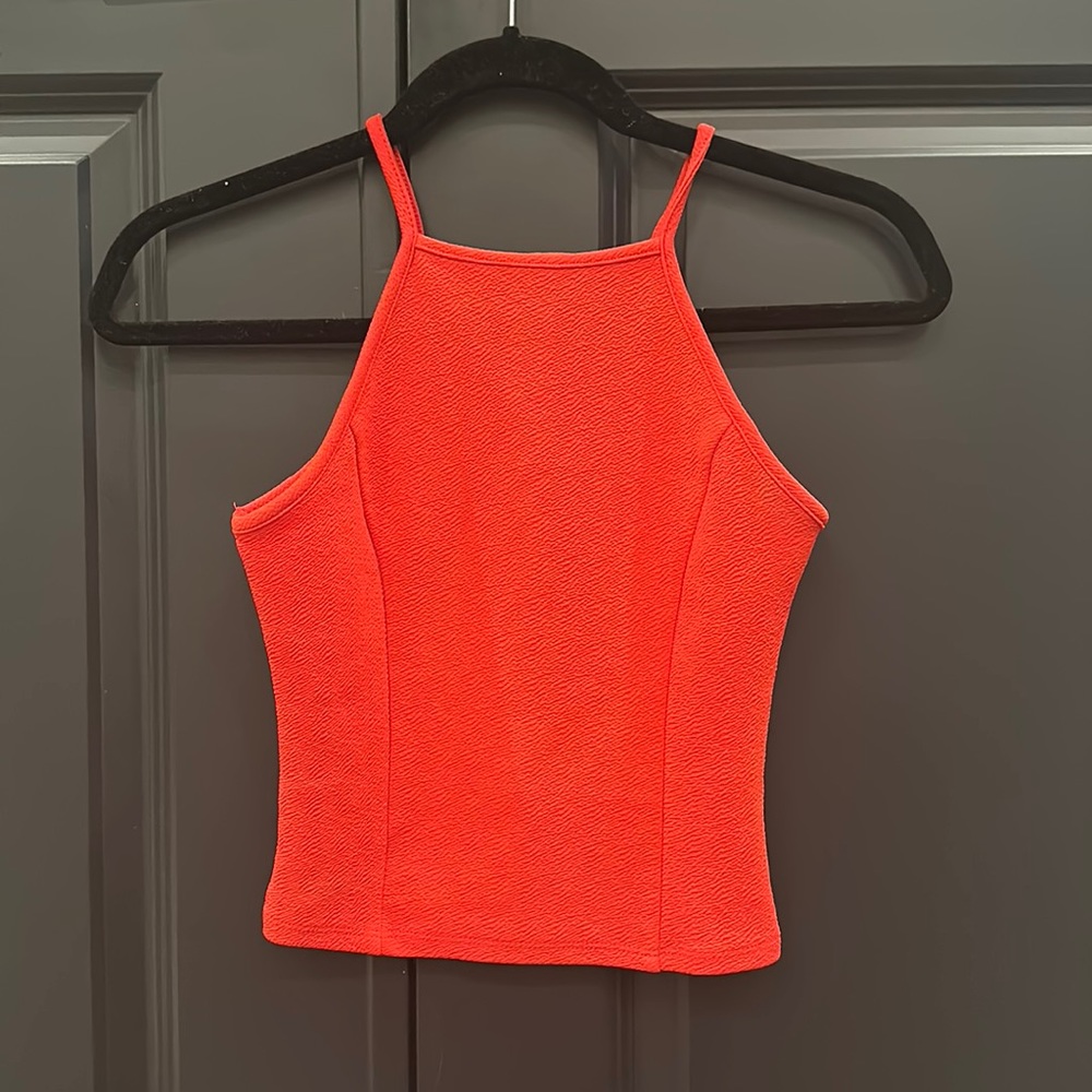 CONTEMPO CASUALS Vintage Red Halter Top